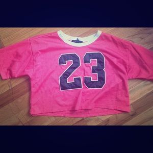 Cropped jersey shirt