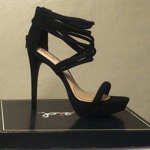 Black Strap heels