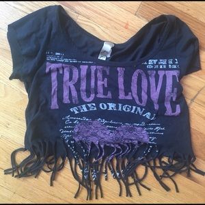 Crop top with fringes