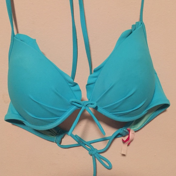 Blue Victoria Secret Bikini top!! Used once! - Picture 1 of 3