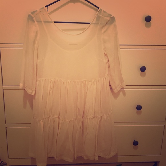 Topshop pale pink baby doll dress
