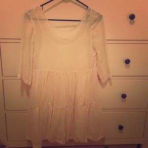 Topshop pale pink baby doll dress