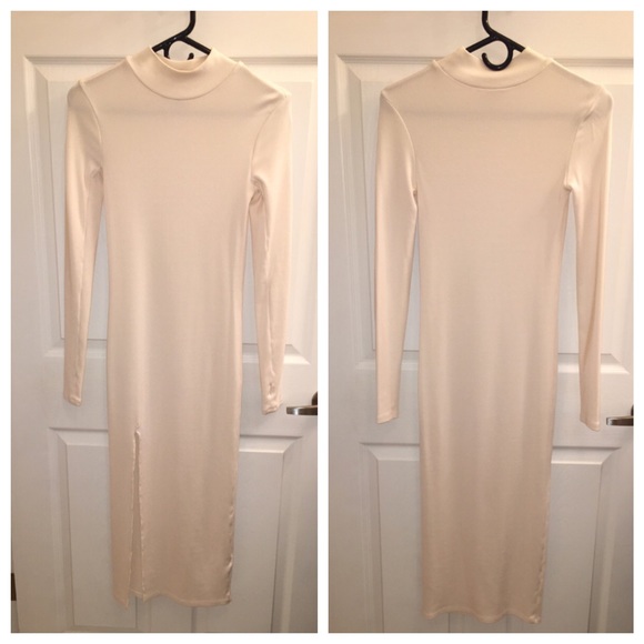 H&M White turtle neck dress