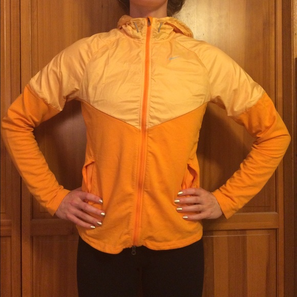 Orange Nike jacket w/ hood