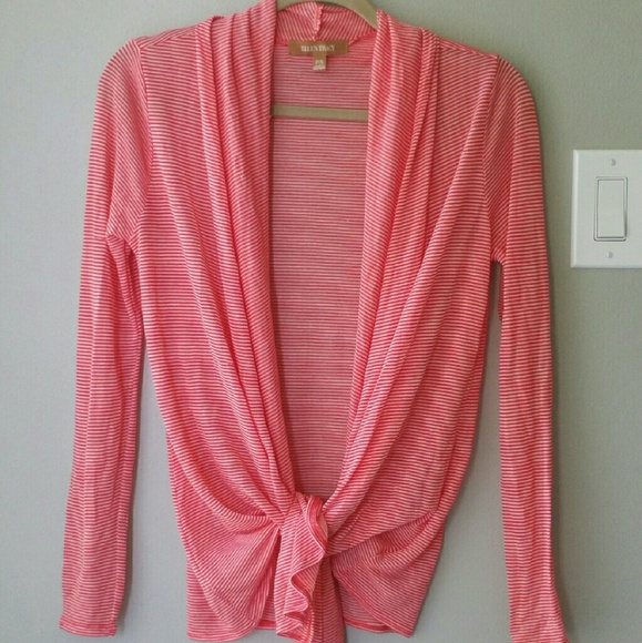 Ellen Tracy tie front wrap sweater - Picture 1 of 2