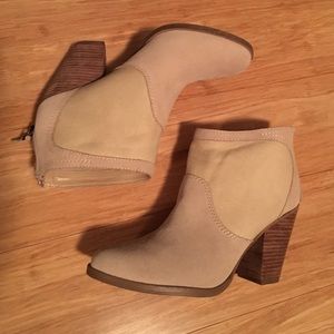 Suede and Canvas Ankle Boots