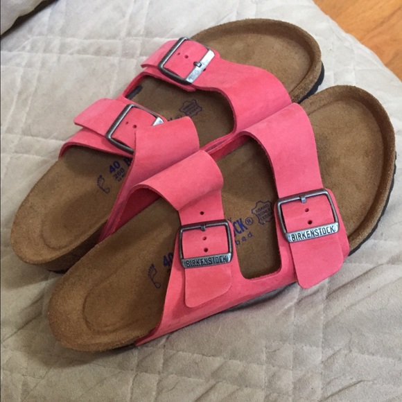 Pink Birkenstocks size 10 never worn