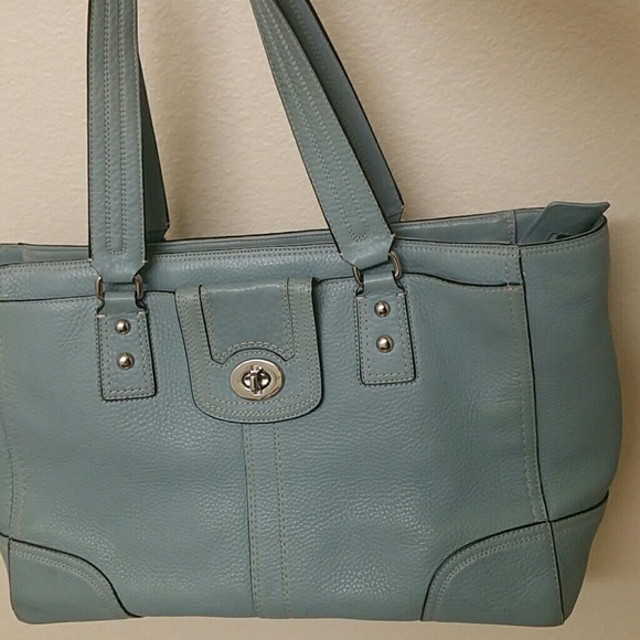 Light blue coach purse
