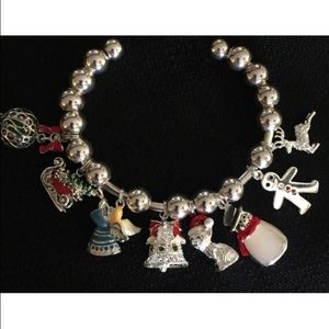 Beautiful Sterling Christmas Charm Bracelet 36.9 g