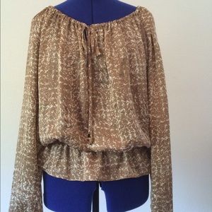 Michael Kors Resort Jungle Print Blouson Top