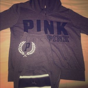VS PINK Sweat Suit in dark grey