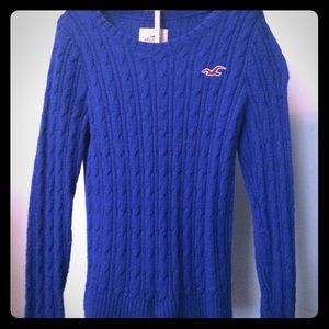 Blue knit sweater