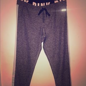 VS PINK pants in marled grey