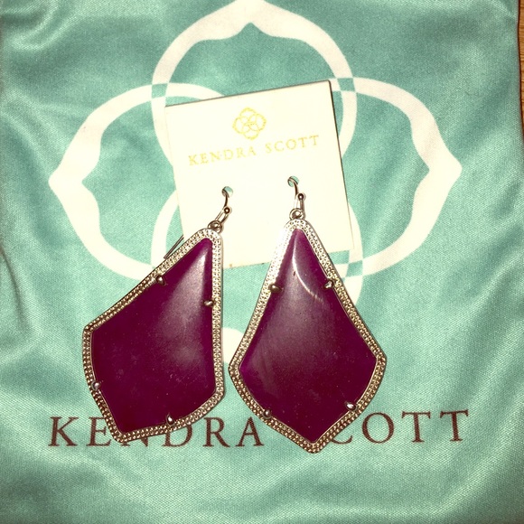 Kendra Scott Alex Rose Purple Quart Earrings
