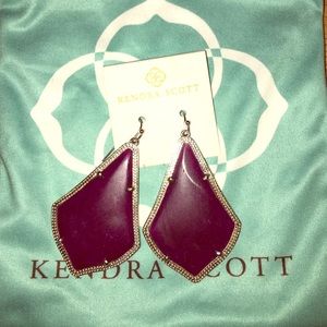 Kendra Scott Alex Rose Purple Quart Earrings