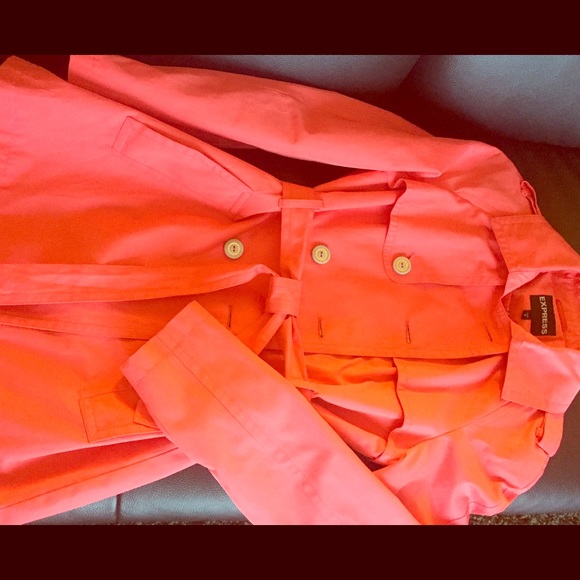 Express women's solid trench coat