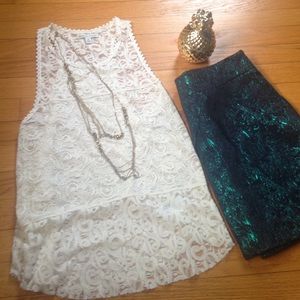 American Eagle Lace Racerback Tank Top