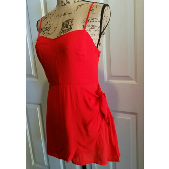 Red Romper by Kimchi Blue - Picture 2 of 4