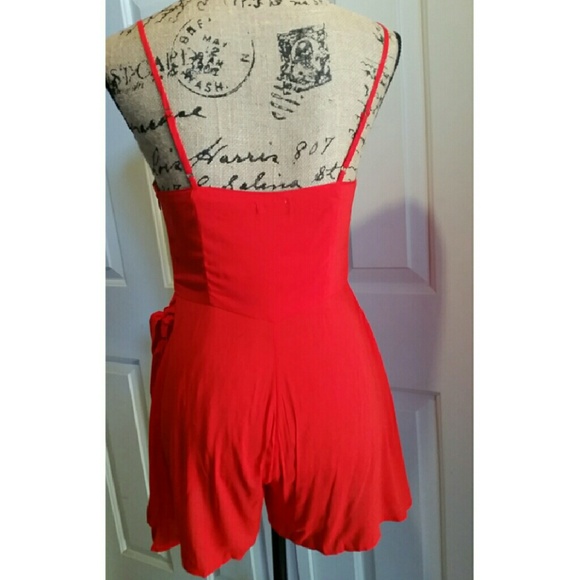 Red Romper by Kimchi Blue - Picture 3 of 4