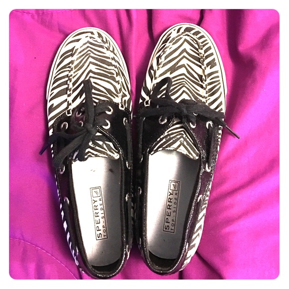 Sperry TopSider Zebra Print Shoes