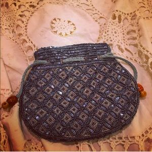 Beautiful Blue Beadwork Bag