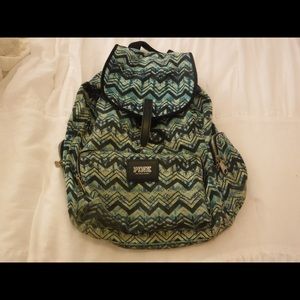 Victoria's Secret pink chevron backpack