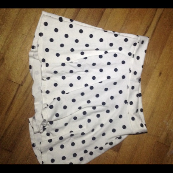 Black and white polkadot skirt w/ fold over waist