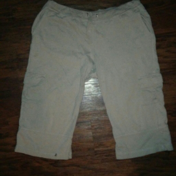 100% cotton capris pants wide legged