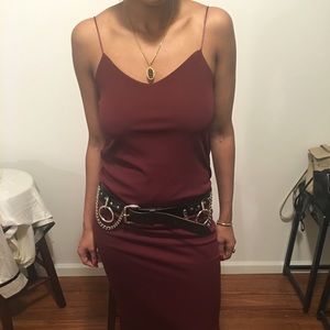 Burgundy Slip dress
