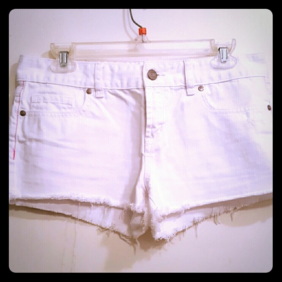 Victoria's Secret Pink white denim shorts