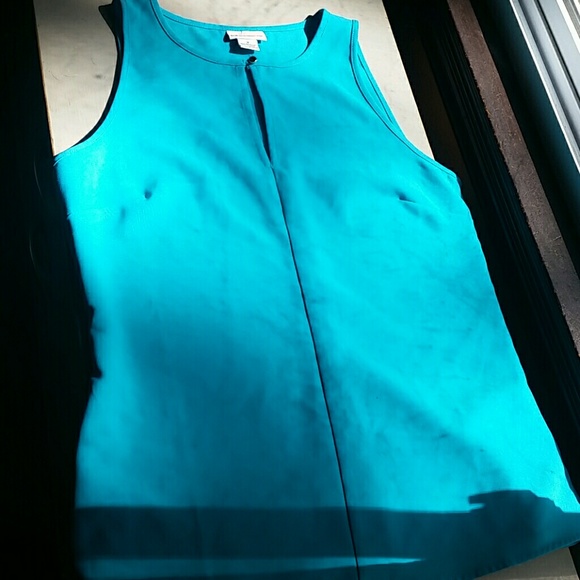 Teal Keyhole Top