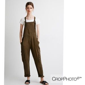forever 21 green overalls