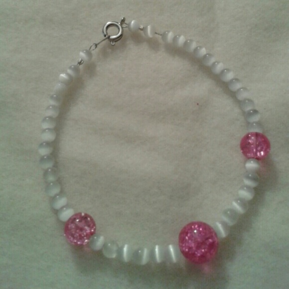 Pink and White Bracelet