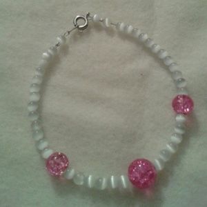 Pink and White Bracelet