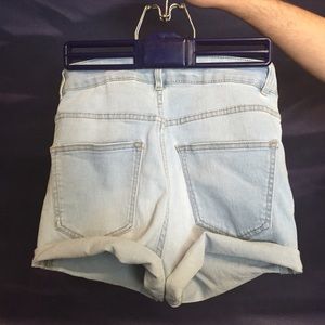 H&M Light Blue Jean High Waisted Shorts