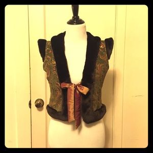 Luxurious Vest with Faux Fur Trim