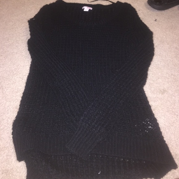 Black winter sweater