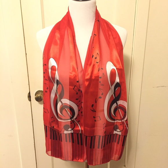 G Clef & Piano Scarf - Picture 2 of 2