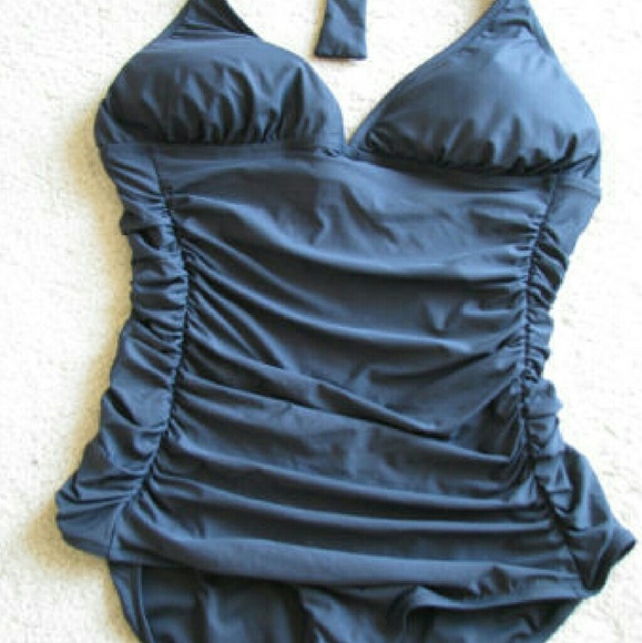 J.Crew 👙 One Piece Ruched Side Swim D-Cup Size 16