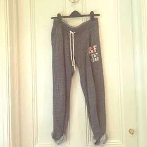 Flattering Grey Abercrombie and Fitch Joggers