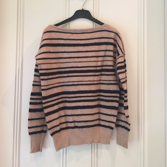 Beige Black Striped Reiss Sweater - Picture 2 of 2