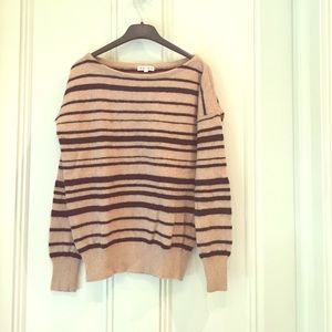 Beige Black Striped Reiss Sweater