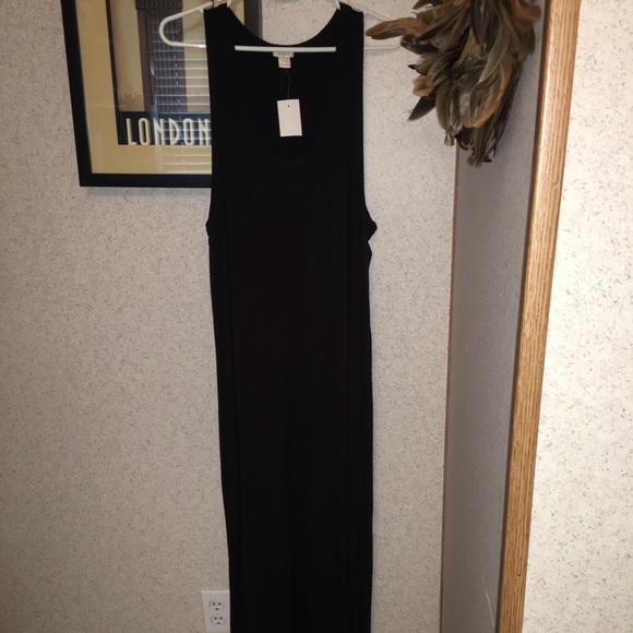 J. Crew Dresses & Skirts - J Crew XLBlk ScoopNeck Maxi 55in-L W/17in.Slit NWT