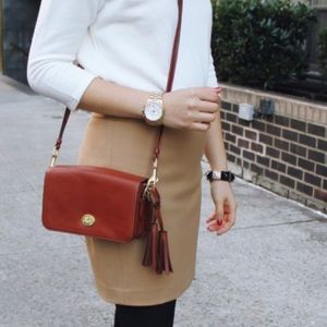 Express Camel Mini Skirt