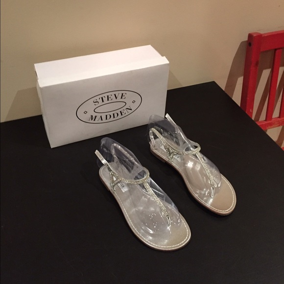 Steve Madden silver sandals