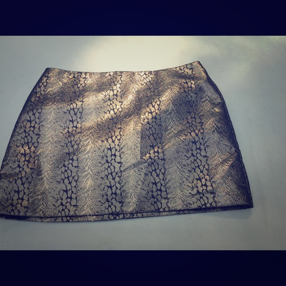 Gold & Black mini skirt