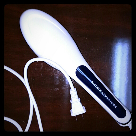 Hair brush straightener
