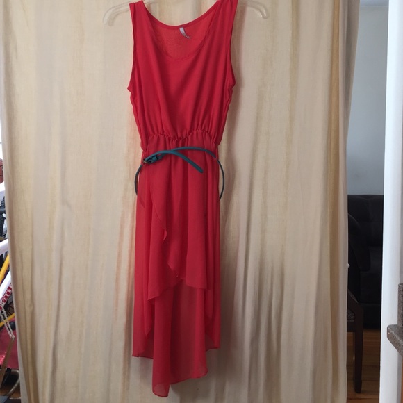 Dresses & Skirts - Hi-low pink red dress