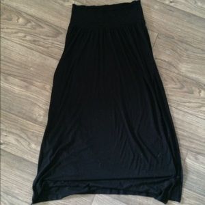 H&M High Slit Maxi Skirt w/ Ruched Elastic Waist