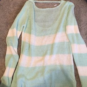 Pink sweater with low back